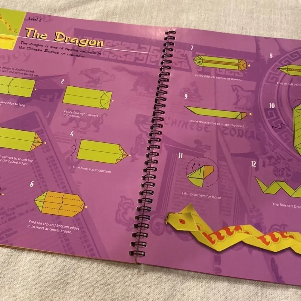 KIDS ART Activity Book Amazing Origami Creations 3 Skill Levels Paper Included